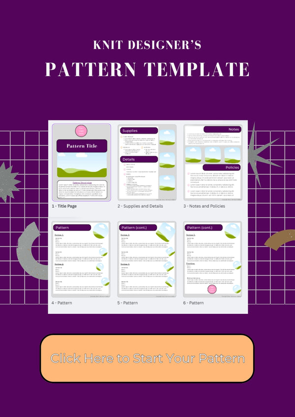 Knit Designer's Pattern Template – knittyknightly