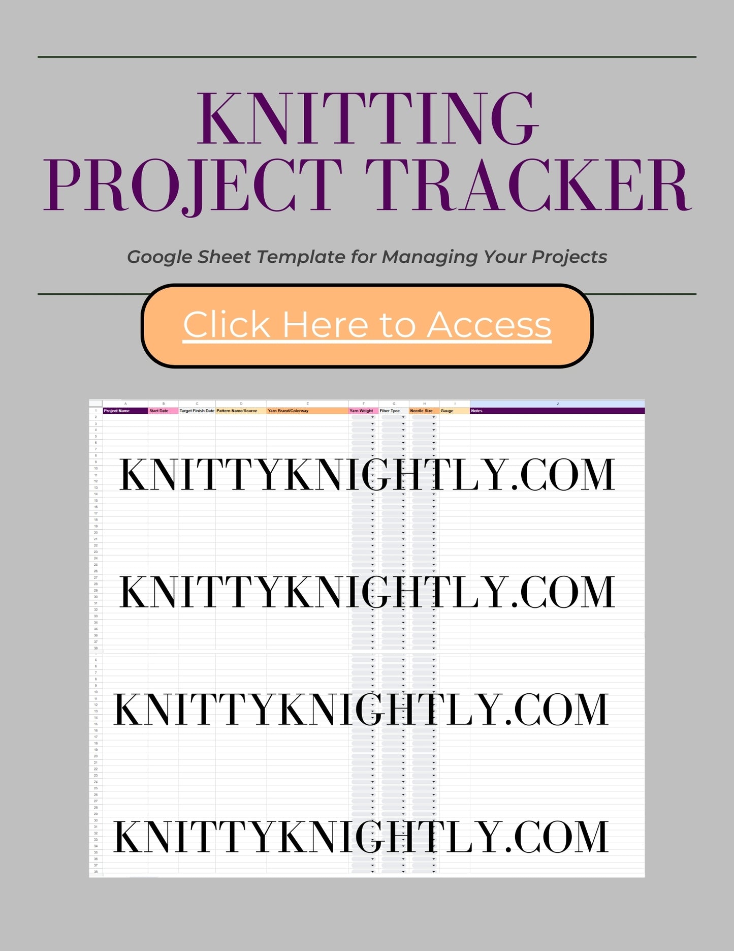 Knitting Project Tracker